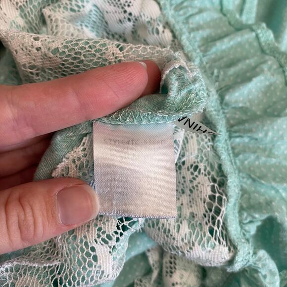 Tea & Cup Mint‎ Green Lace Tank Dress Small S Sleeveless Boho Festival Beachy - Picture 6 of 7